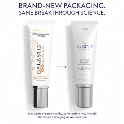 ALASTIN Skincare HydraTint Pro Mineral Sunscreen SPF 36 (3.2 oz) | 2-in-1 Tinted Daily Sunblock Moisturizer for Face & Neck | Fragrance-Free, Water Resistant